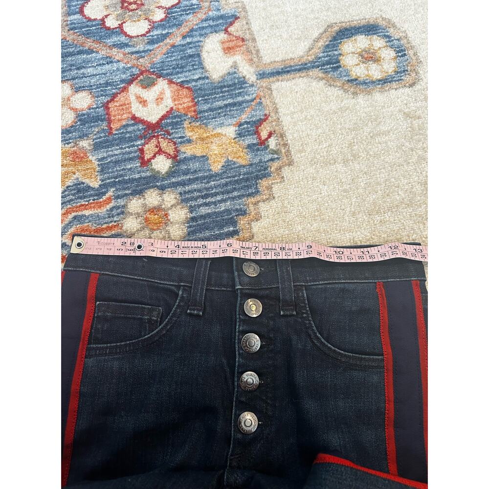 Veronica Beard Carolyn Cropped Raw Hem Boot Cut Dark wash Jean - Picture 7 of 11